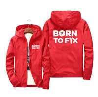 Thumbnail for Born To Fix Airplanes Designed Thin Windbreaker Jackets