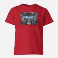 Thumbnail for Embraer E190 Cockpit Designed Children T-Shirts