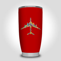 Thumbnail for Colourful Airplane Designed Tumbler Travel Mugs