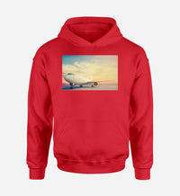 Thumbnail for Parked Aircraft During Sunset Designed Hoodies