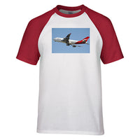 Thumbnail for Departing Qantas Boeing 747 Designed Raglan T-Shirts