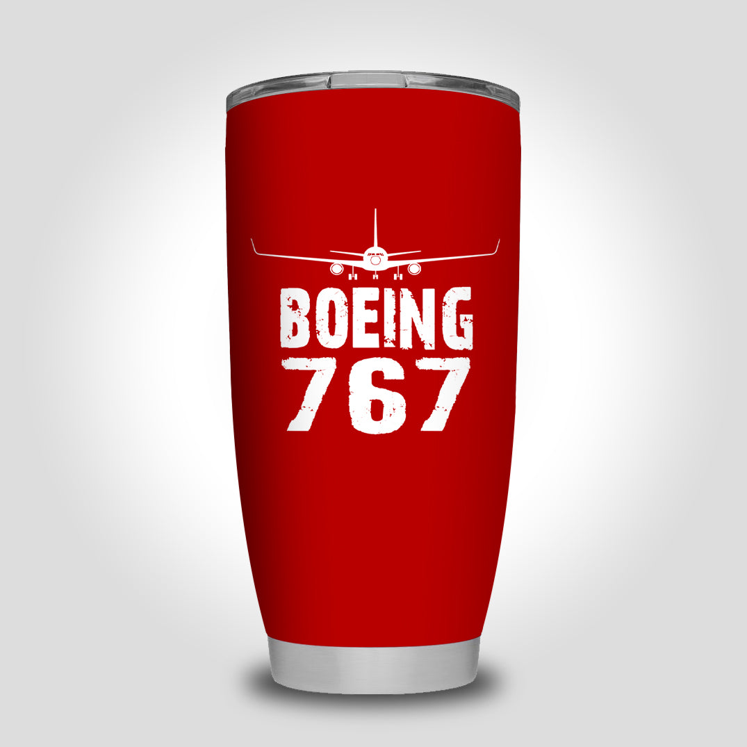 Boeing 767 & Plane Designed Tumbler Travel Mugs
