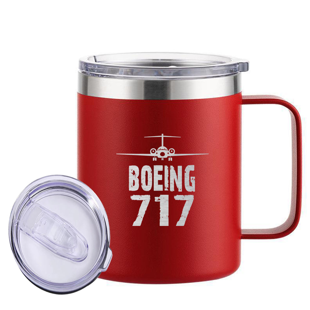 Boeing 717 & Plane Designed Stainless Steel Laser Engraved Mugs