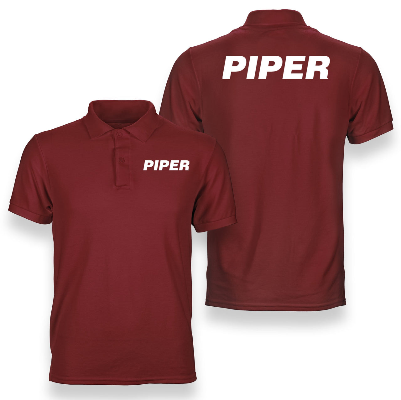 Piper & Text Designed Double Side Polo T-Shirts