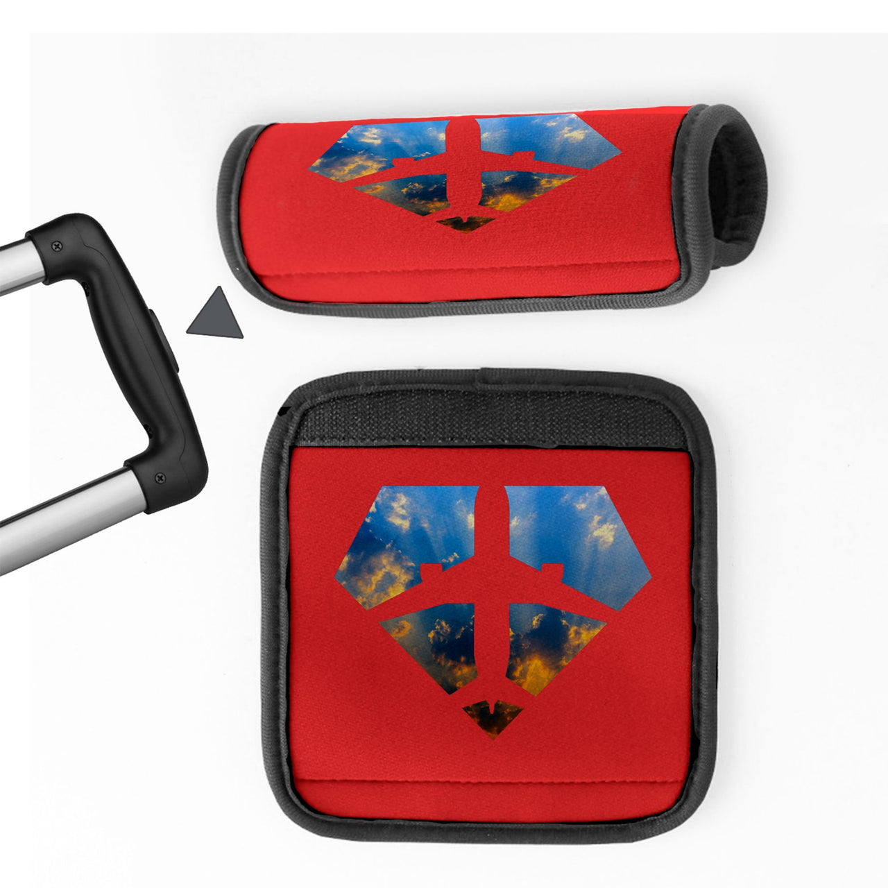Supermen of The Skies (Sunrise) Designed Neoprene Luggage Handle Covers