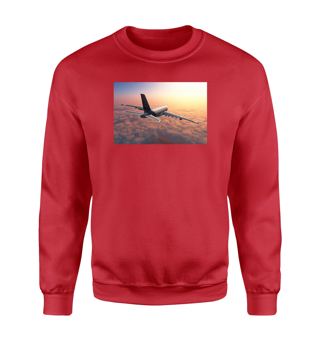 Super Cruising Airbus A380 over Clouds Designed Sweatshirts