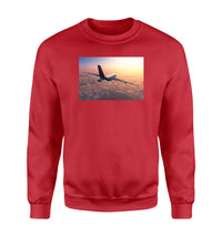 Thumbnail for Super Cruising Airbus A380 over Clouds Designed Sweatshirts