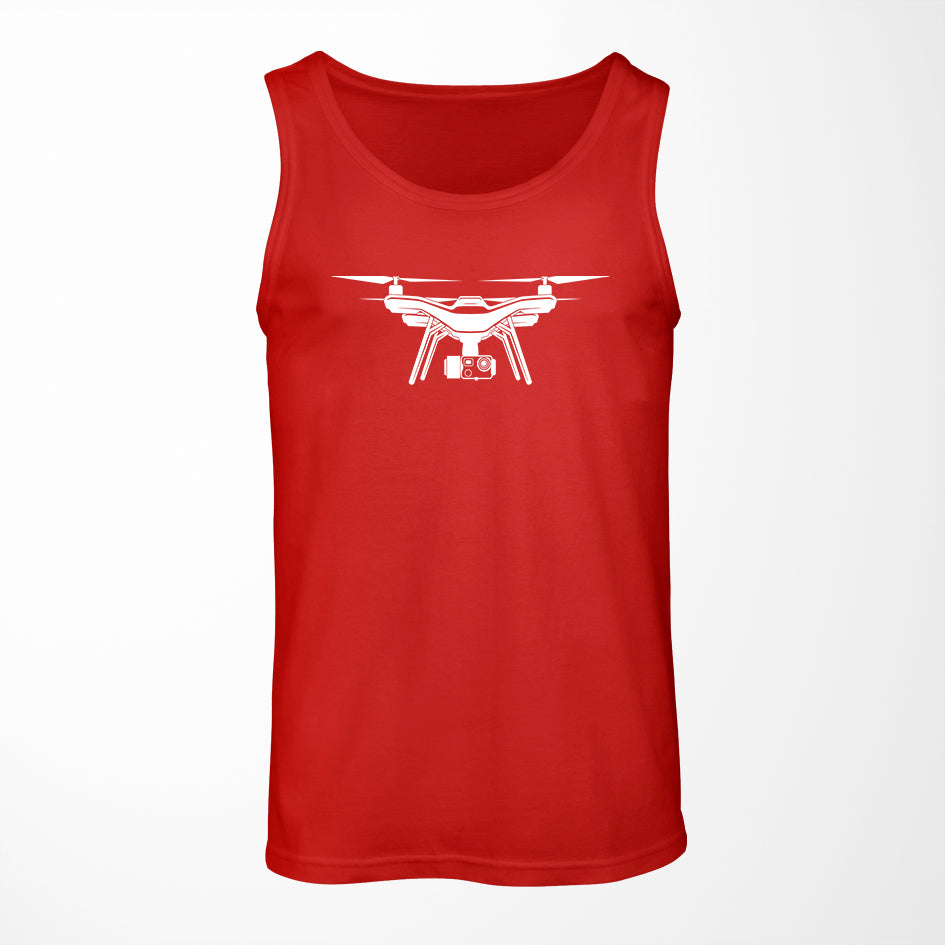 Drone Silhouette Designed Tank Tops
