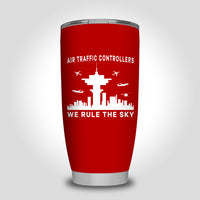 Thumbnail for Air Traffic Controllers - We Rule The Sky Designed Tumbler Travel Mugs