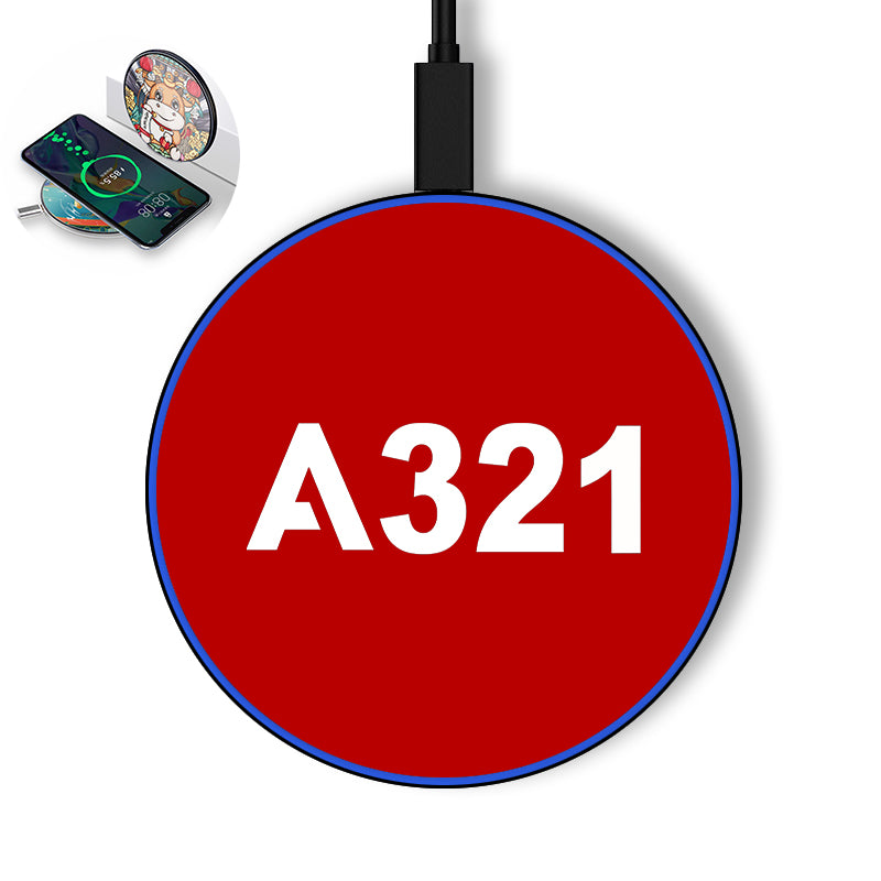 A321 Flat Text Designed Wireless Chargers