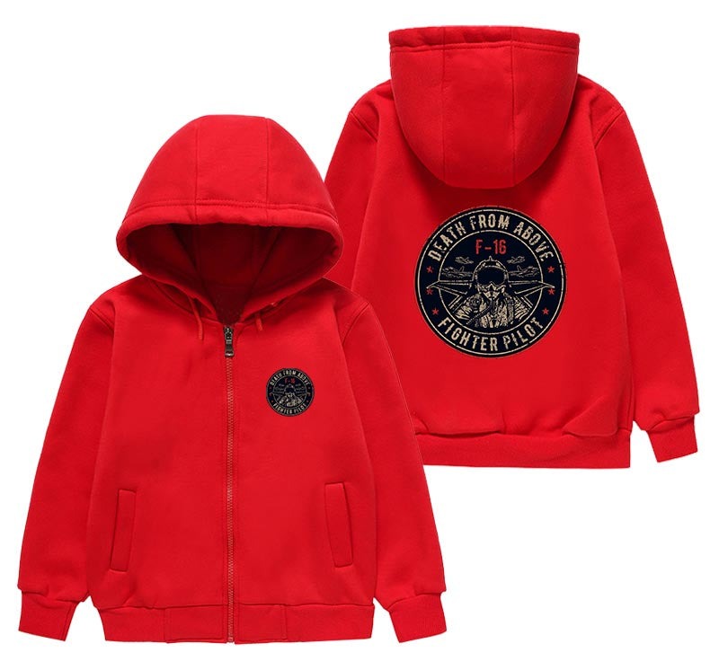 Fighter Jet 16 - Death From Above Designed "CHILDREN" Zipped Hoodies