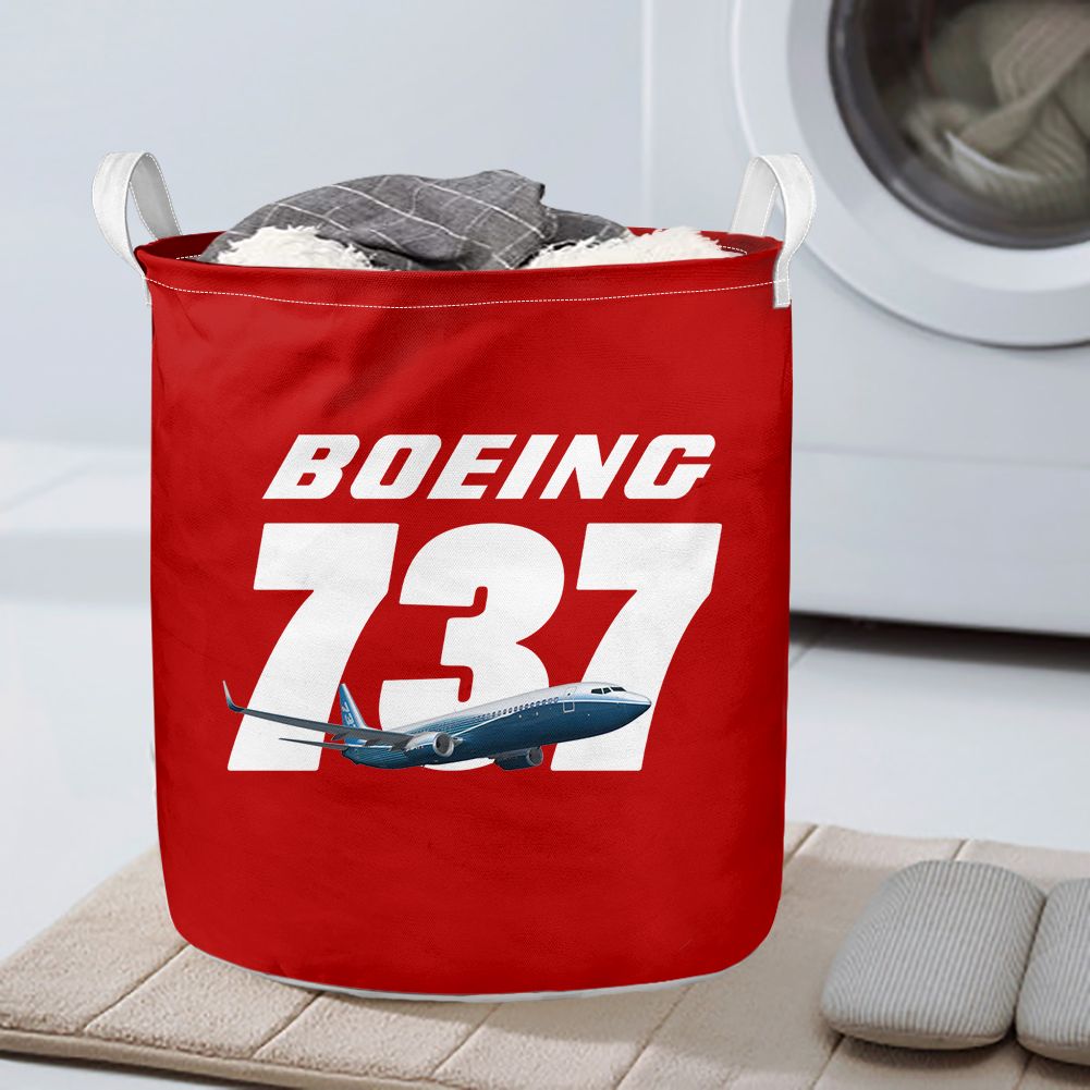 Super Boeing 737+Text Designed Laundry Baskets