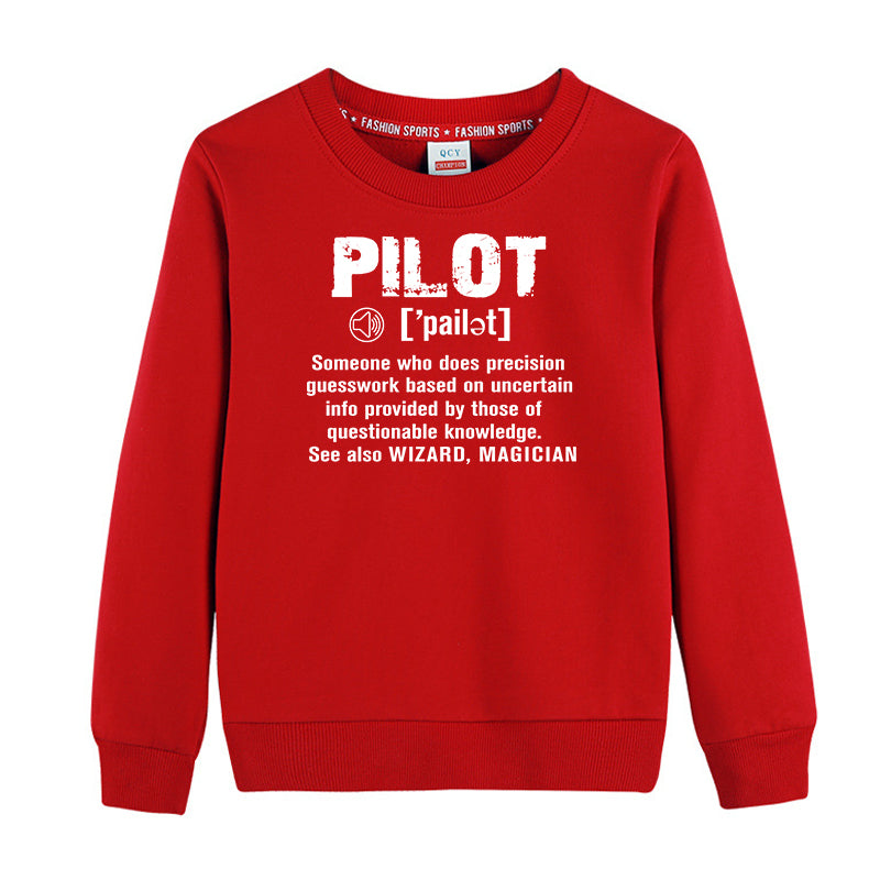Pilot [Noun] Designed "CHILDREN" Sweatshirts