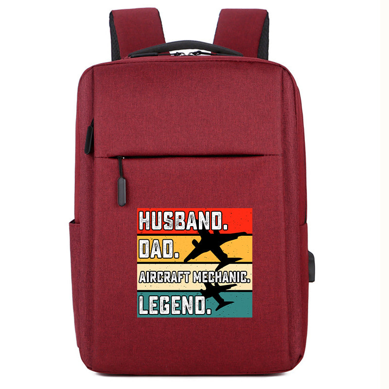 Husband & Dad & Aircraft Mechanic & Legend Designed Super Travel Bags