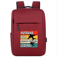 Thumbnail for Husband & Dad & Aircraft Mechanic & Legend Designed Super Travel Bags