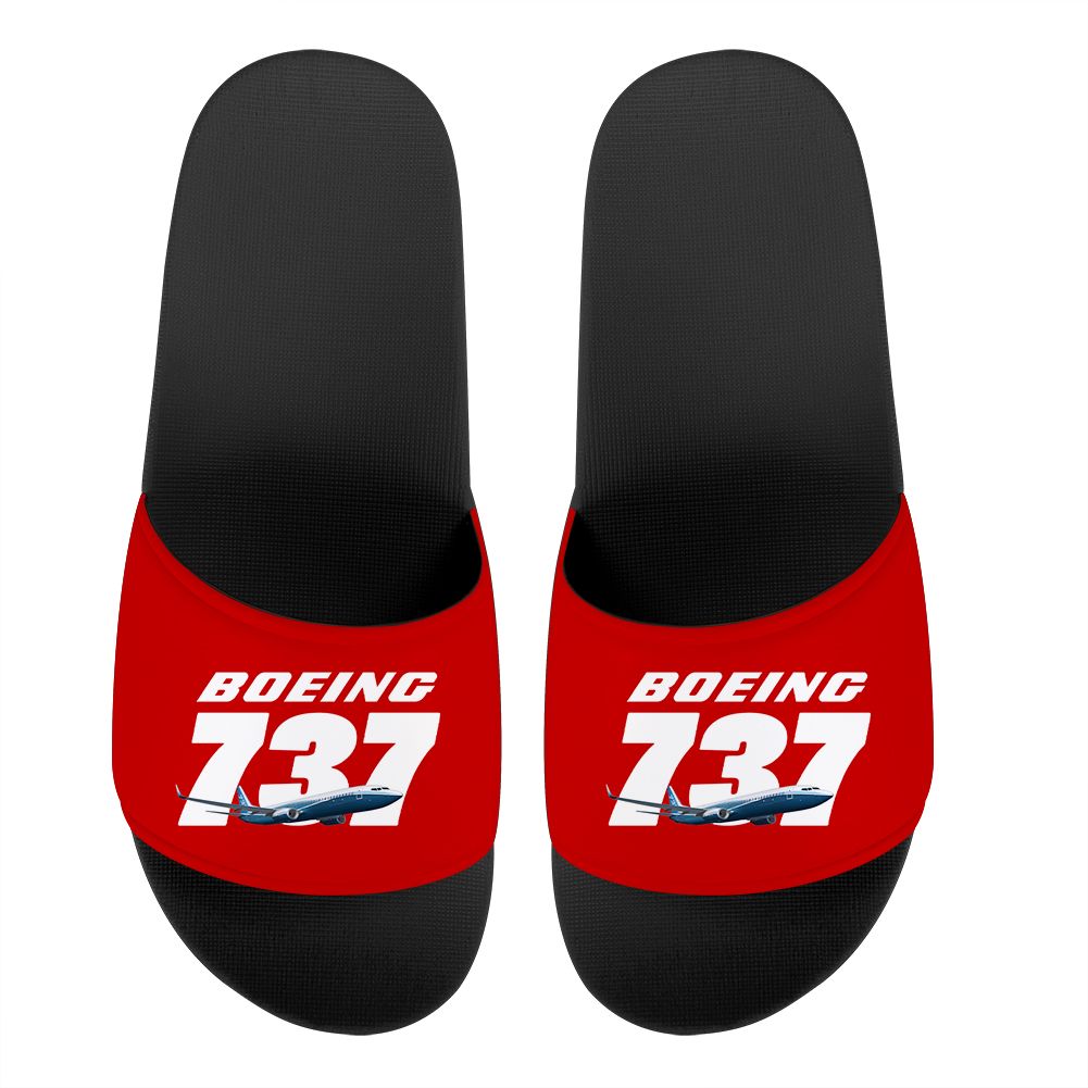 Super Boeing 737+Text Designed Sport Slippers