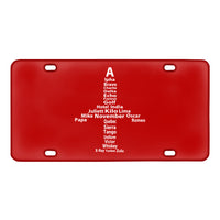 Thumbnail for Airplane Shape Aviation Alphabet Designed Metal (License) Plates