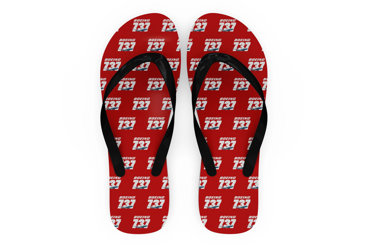 Super Boeing 737+Text Designed Slippers (Flip Flops)