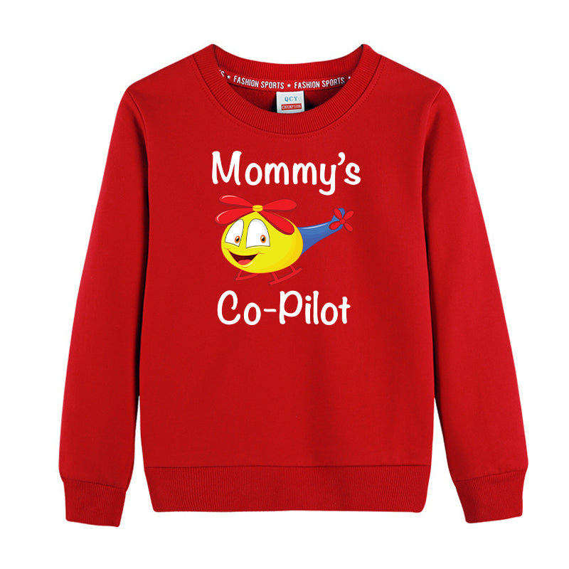 Mommy's Co-Pilot (Helicopter) Designed "CHILDREN" Sweatshirts