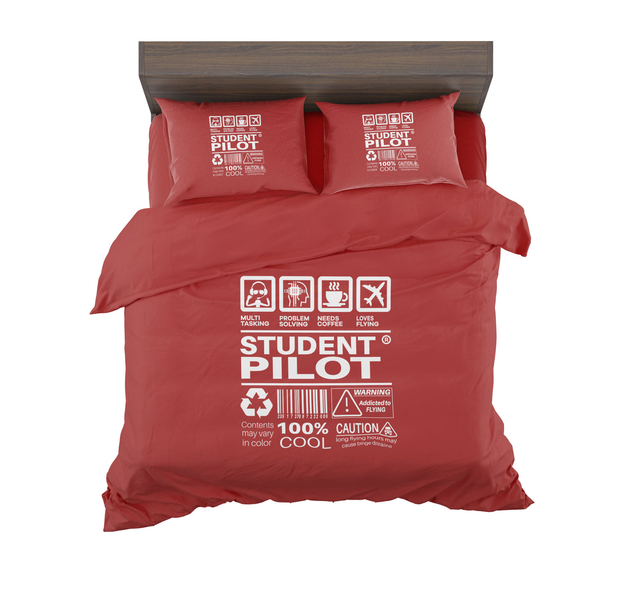 Student Pilot Label Designed Bedding Sets