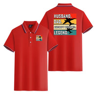 Thumbnail for Husband & Dad & Aircraft Mechanic & Legend Designed Stylish Polo T-Shirts (Double-Side)