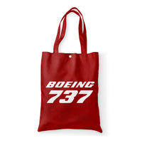 Thumbnail for Boeing 737 & Text Designed Tote Bags