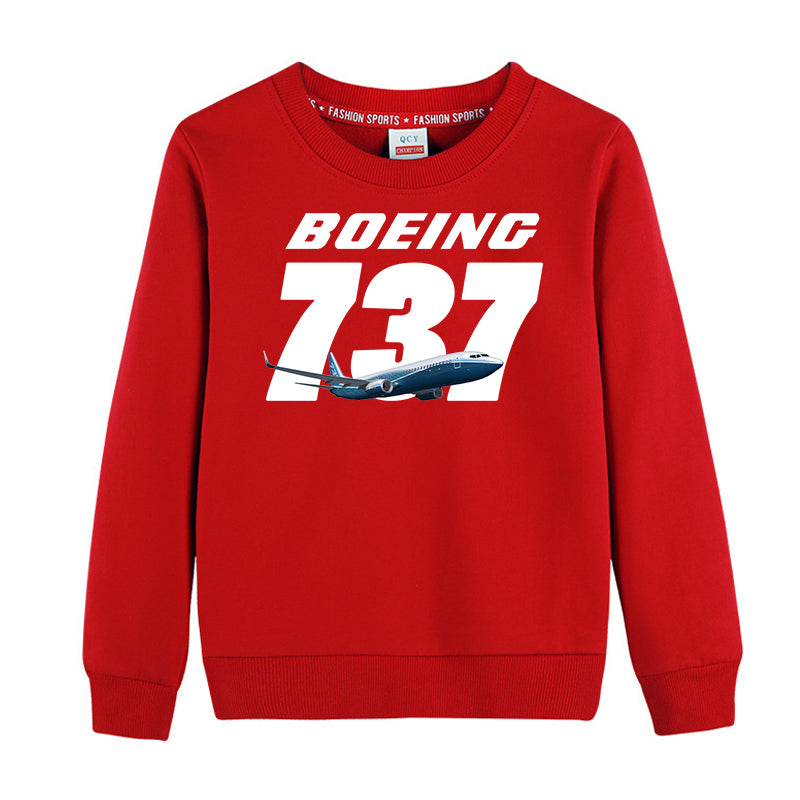 Super Boeing 737+Text Designed "CHILDREN" Sweatshirts