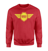 Thumbnail for Born To Fly & Badge Designed Sweatshirts