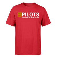 Thumbnail for Pilots They Know How To Fly Designed T-Shirts