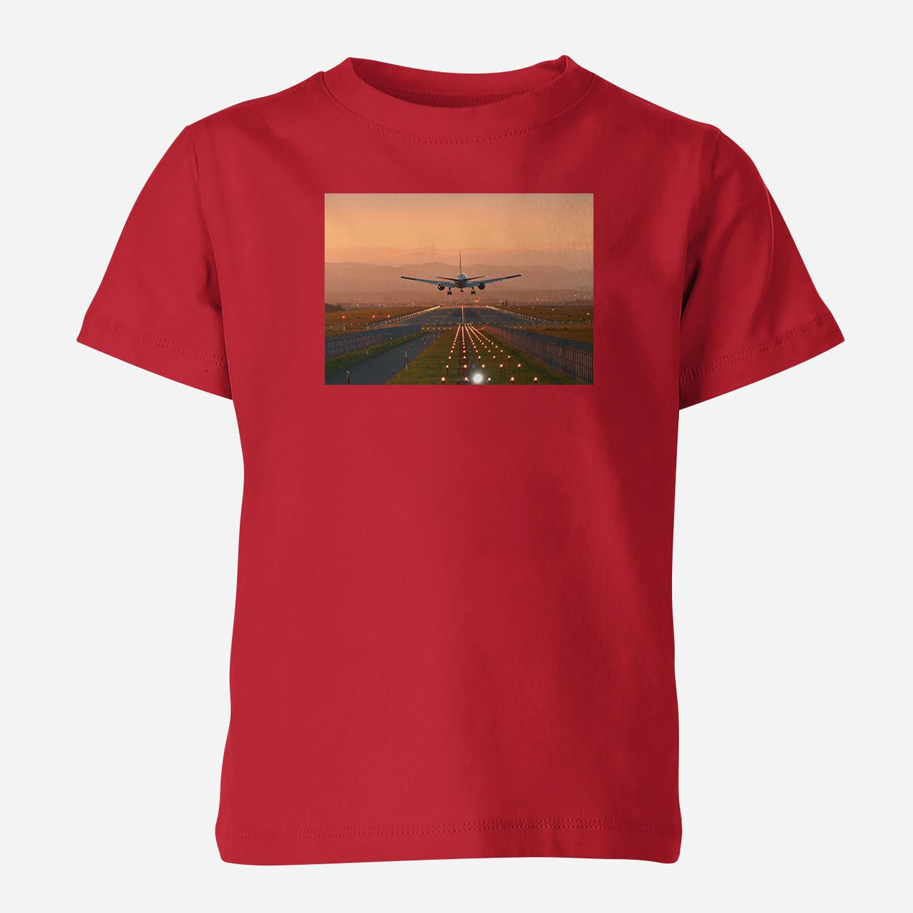 Super Cool Landing During Sunset Designed Children T-Shirts
