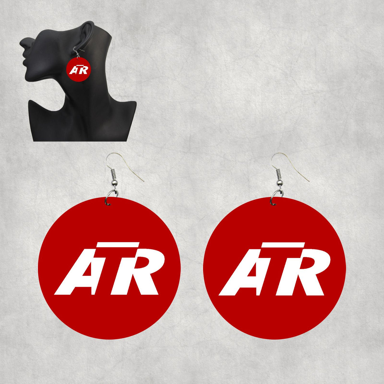 ATR & Text Designed Wooden Drop Earrings
