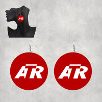 Thumbnail for ATR & Text Designed Wooden Drop Earrings