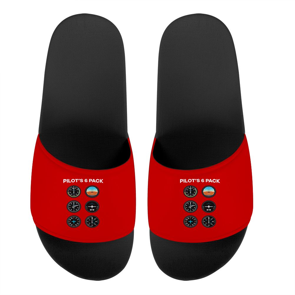 Pilot's 6 Pack Designed Sport Slippers