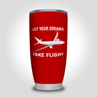 Thumbnail for Let Your Dreams Take Flight Designed Tumbler Travel Mugs