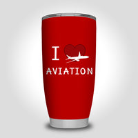 Thumbnail for I Love Aviation Designed Tumbler Travel Mugs