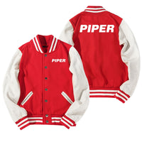 Thumbnail for Piper & Text Designed Baseball Style Jackets