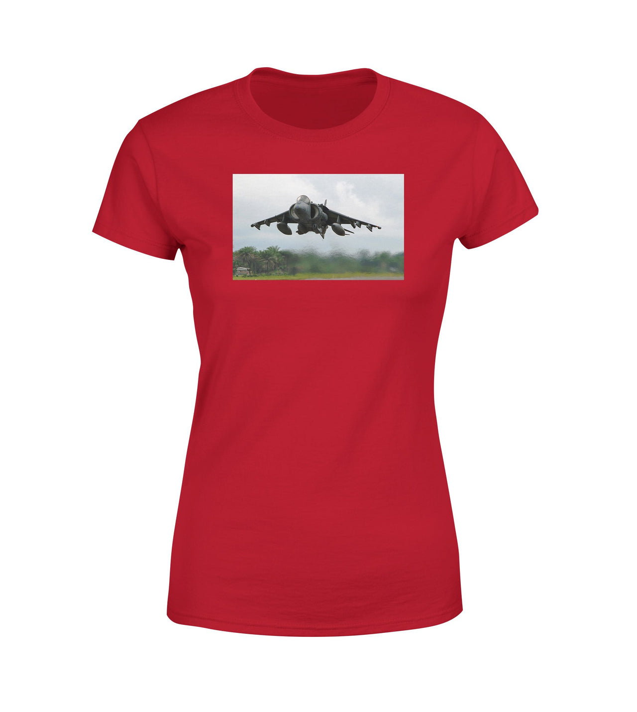 Departing Super Fighter Jet Designed Women T-Shirts
