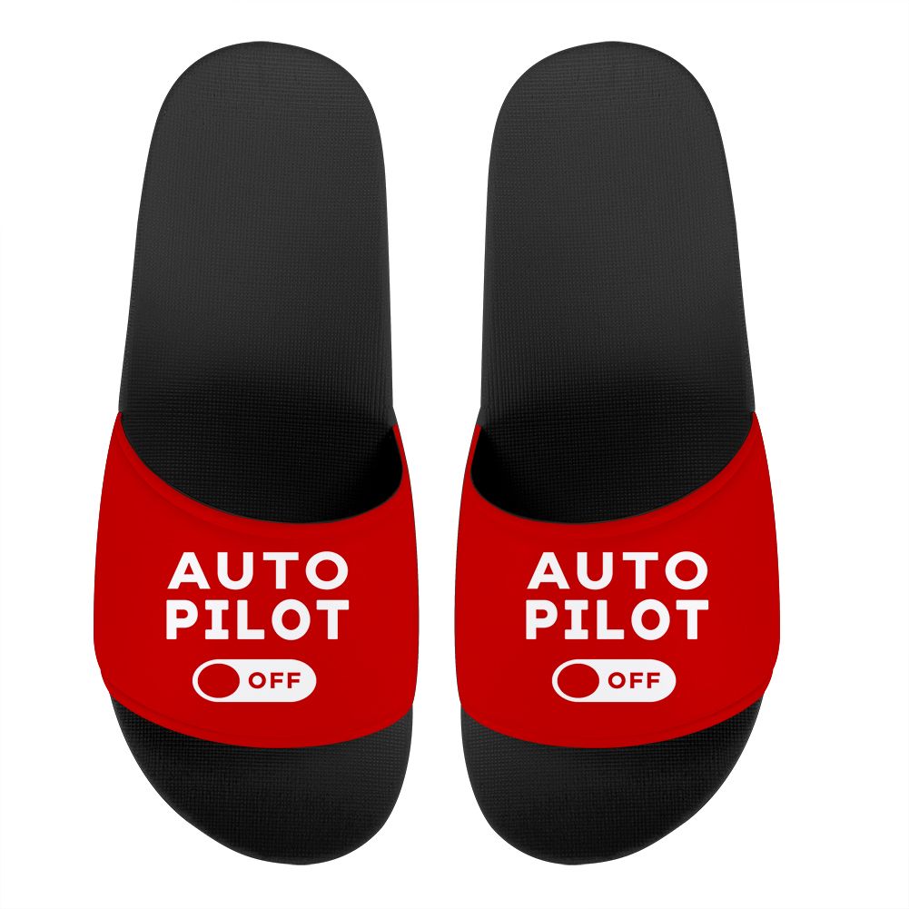 Auto Pilot Off Designed Sport Slippers