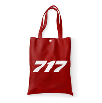 Thumbnail for 717 Flat Text Designed Tote Bags