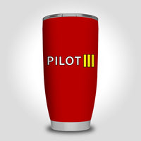 Thumbnail for Pilot & Stripes (3 Lines) Designed Tumbler Travel Mugs