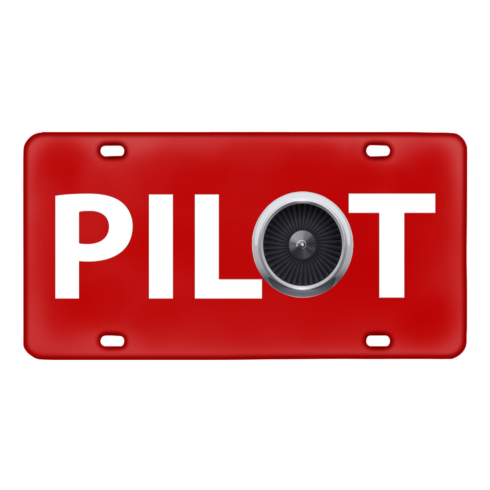 Pilot & Jet Engine Designed Metal (License) Plates