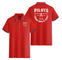 Thumbnail for Pilots Looking Down at People Since 1903 Designed Stylish Polo T-Shirts (Double-Side)