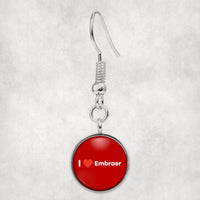 Thumbnail for I Love Embraer Designed Earrings