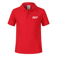 Thumbnail for 757 Flat Text Designed Children Polo T-Shirts