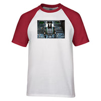 Thumbnail for Airbus A320 Cockpit Designed Raglan T-Shirts