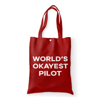 Thumbnail for World's Okayest Pilot Designed Tote Bags