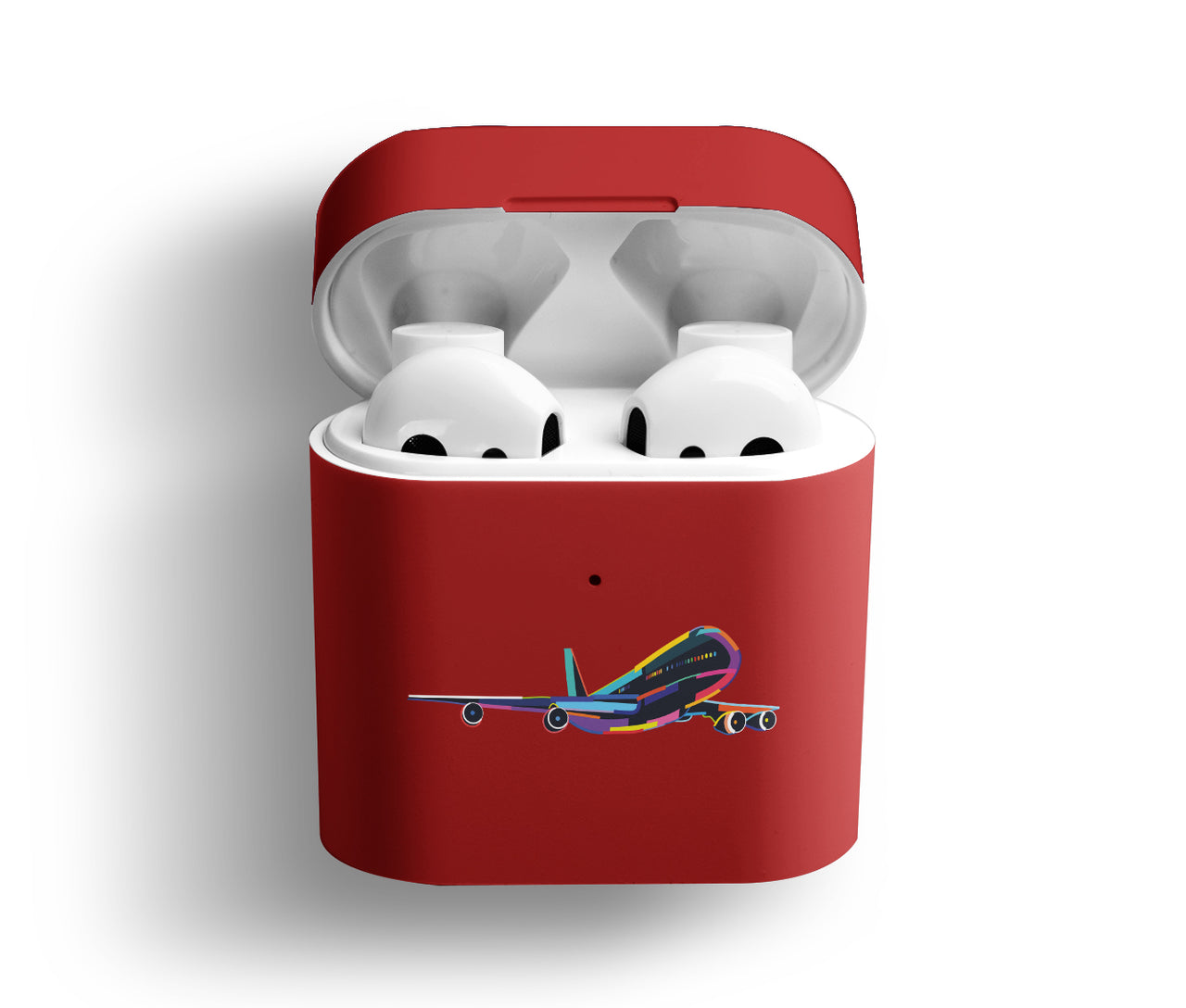 Multicolor Airplane Designed AirPods Cases