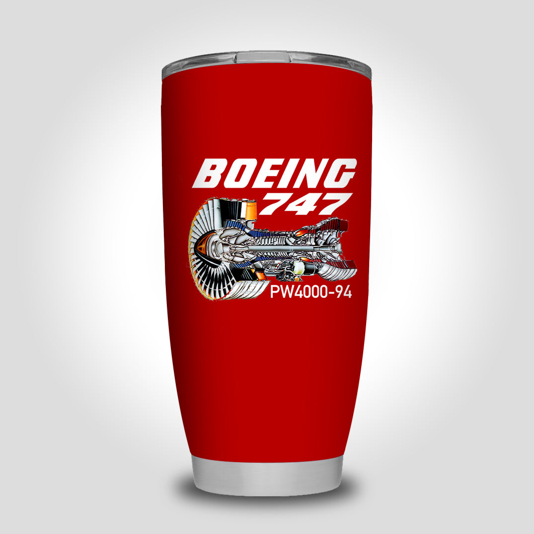 Boeing 747 & PW4000-94 Engine Designed Tumbler Travel Mugs
