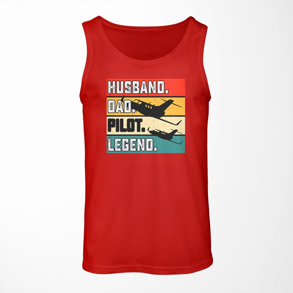 Husband & Dad & Pilot & Legend Designed Tank Tops