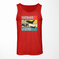 Thumbnail for Husband & Dad & Pilot & Legend Designed Tank Tops